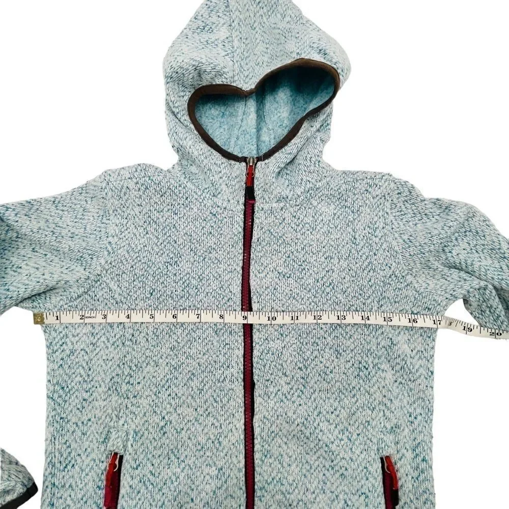 Killtec Tech Series Knit Jacket Full Zip Hooded In Blue Girls Size 10